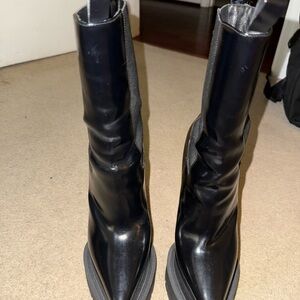 Versace Platform Chelsea Pointy Toe Boot